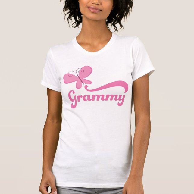 Camiseta Presente da borboleta de Grammy (Frente)