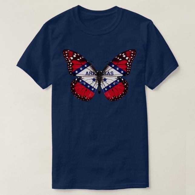 Camiseta Presente da Borboleta do Arkansas para Arkansan a  (Frente do Design)