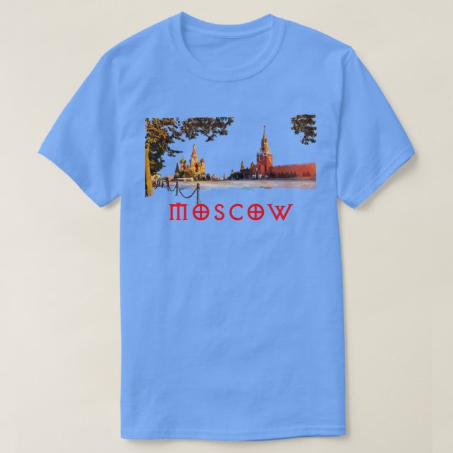 Camiseta presente da cidade de Moscou (Frente do Design)