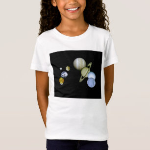 Camiseta Presente da ciência espacial da boneca das menina