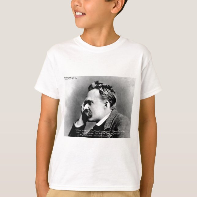 Camiseta Presente da citação de sabedoria "Orgulho Vs Memór (Frente)