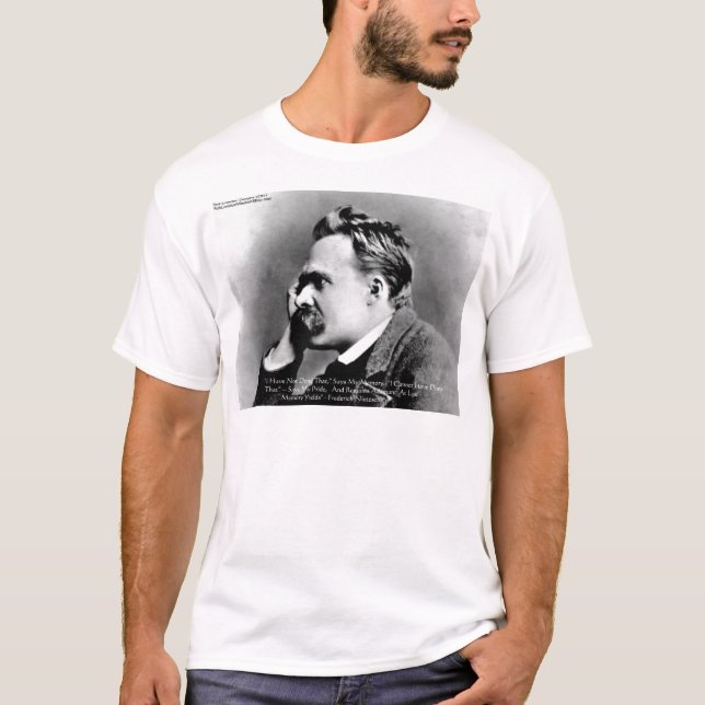 Camiseta Presente da citação de sabedoria "Orgulho Vs Memór (Frente)