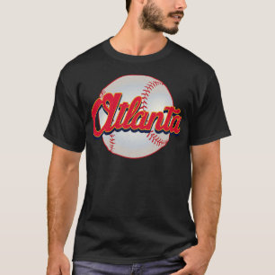 Camiseta Presente da equipe de beisebol da Atlanta Vintage