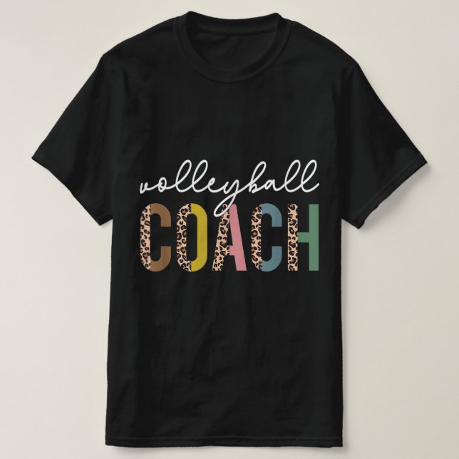 Camiseta Presente da Equipe de Treinador de Voleibol da Mãe (Frente do Design)