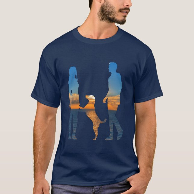Camiseta presente da família de cães (Frente)