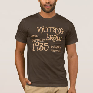 Camiseta Presente da fermentação do vintage do 80 de um ano