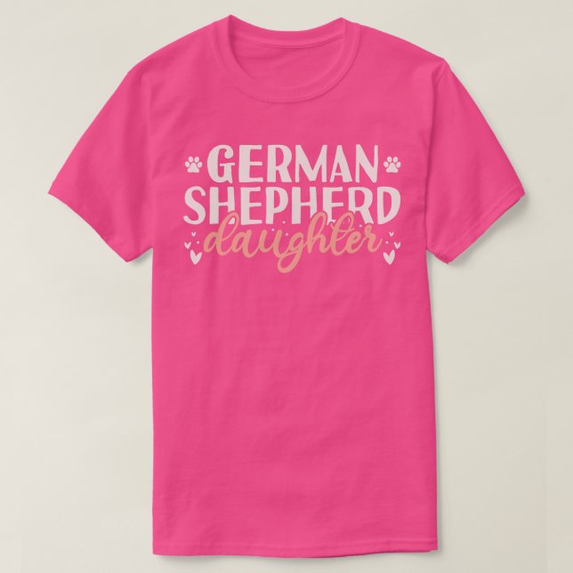 Camiseta Presente da filha do german shepherd (Frente do Design)