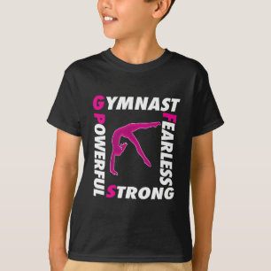 Camiseta Presente da força do poder do Gymnast da menina