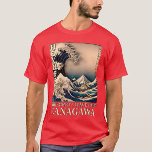 Camiseta Presente da Grande Onda de Kanagawa de Hokusai
