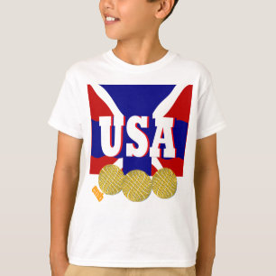 Camiseta Presente da KidsT-camisa da medalha Dourado de