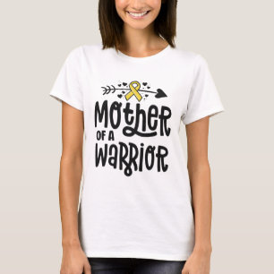 Camiseta Presente da Mãe de um Guerreiro Família Câncer Inf