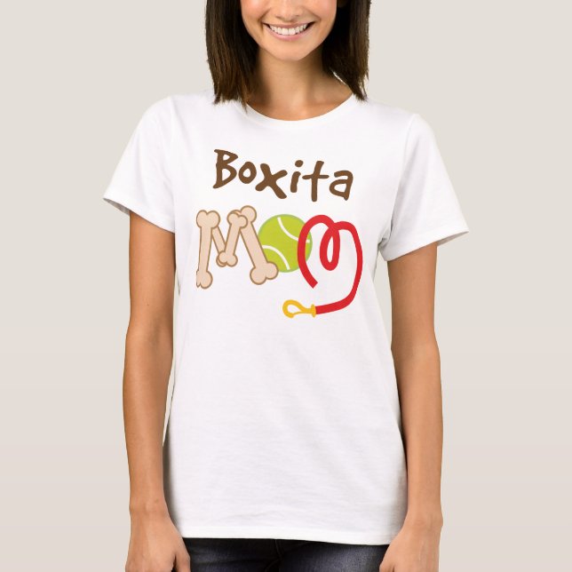 Camiseta Presente da mamã da raça do cão de Boxita (Frente)