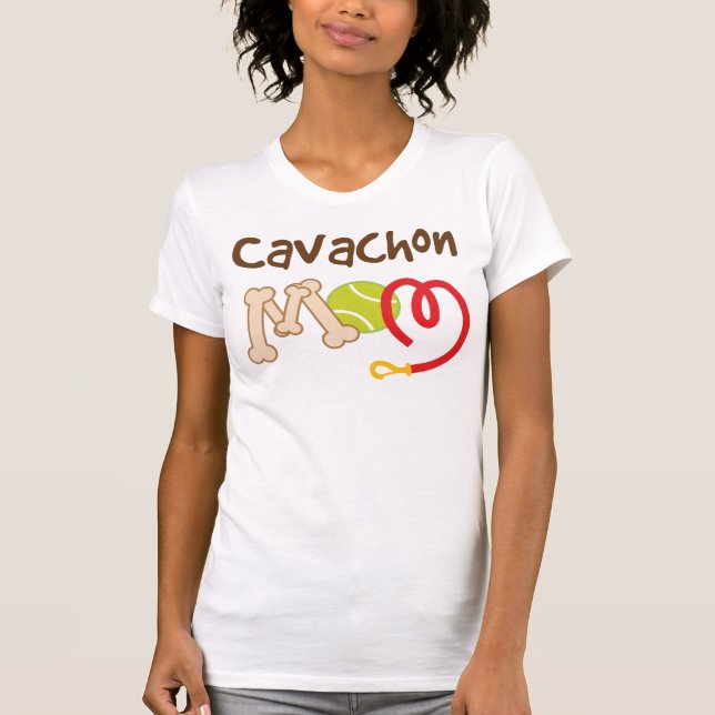 Camiseta Presente da mamã da raça do cão de Cavachon (Frente)