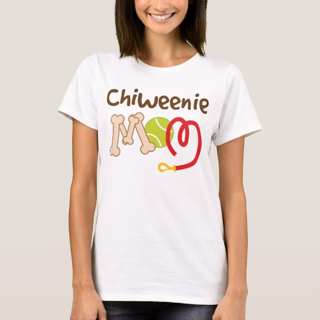 Camiseta Presente da mamã da raça do cão de Chiweenie (Frente)