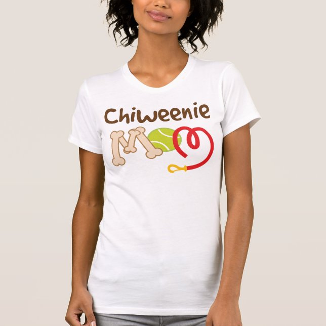 Camiseta Presente da mamã da raça do cão de Chiweenie (Frente)