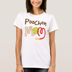 Camiseta Presente da mamã da raça do cão de Poochon