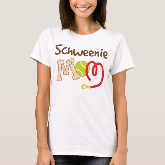 Camiseta Presente da mamã da raça do cão de Schweenie (Frente)