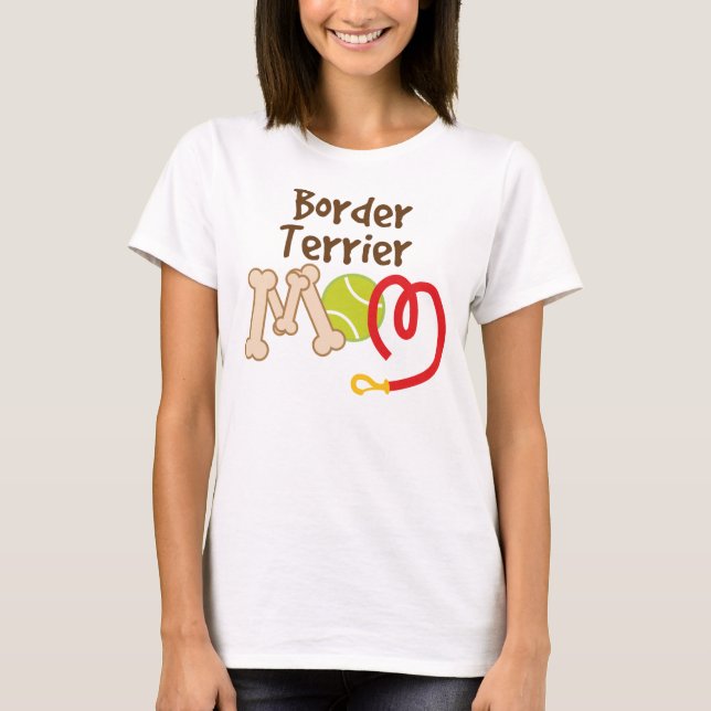 Camiseta Presente da mamã da raça do cão de Terrier de (Frente)