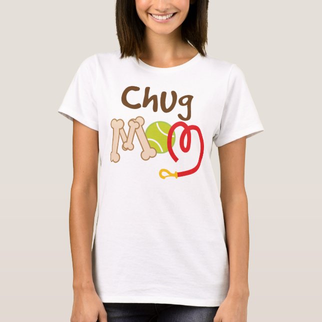 Camiseta Presente da mamã da raça do cão do Chug (Frente)