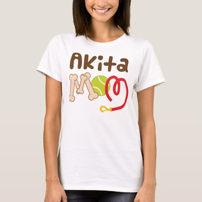 Camiseta Presente da mamã de Akita (raça do cão) (Frente)