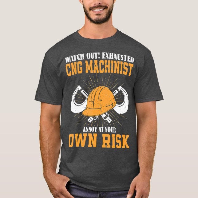 Camiseta Presente da Máquina Operadora CNC Engraçado (Frente)