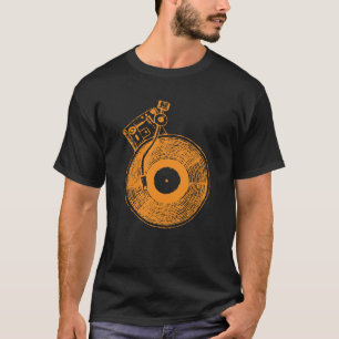 Camiseta Presente da música da plataforma giratória do