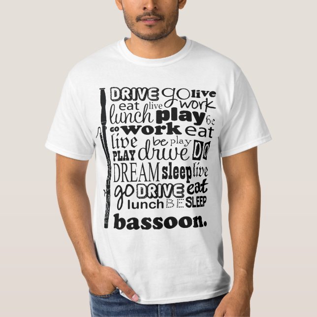 Camiseta Presente da música do fagote da vida do Bassoonist (Frente)