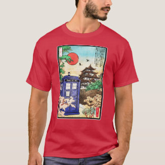 Camiseta Presente da paisagem retro do edifício do Japão em