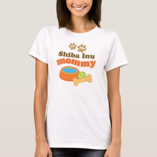 Camiseta Presente da raça do cão das mamães do inu de Shiba (Frente)