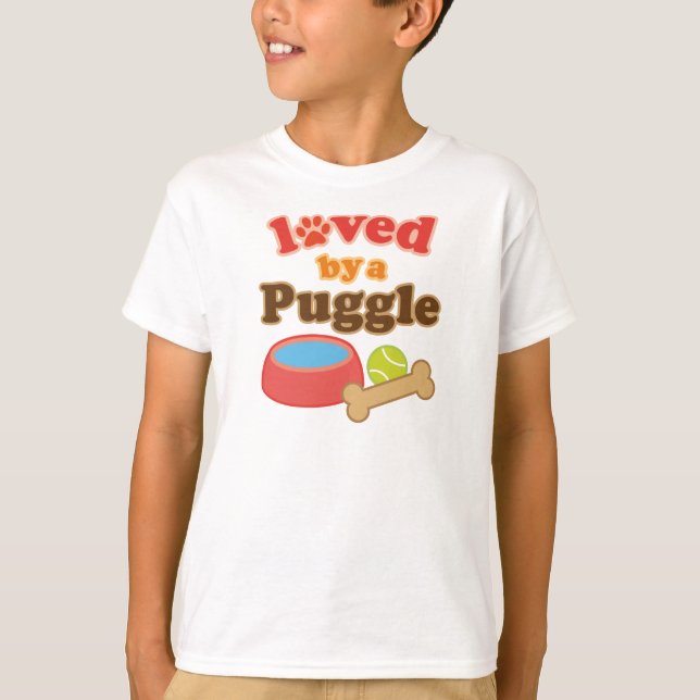 Camiseta Presente da raça do cão de Puggle (Frente)