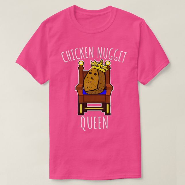 Camiseta Presente da Rainha Nuggets de Frango Nugget (4) (Frente do Design)