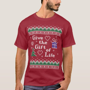 Camiseta Presente da vida transplantado doce feio de Natal