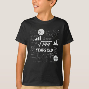 Camiseta Presente de 12 de aniversário do Geeky Matemático,