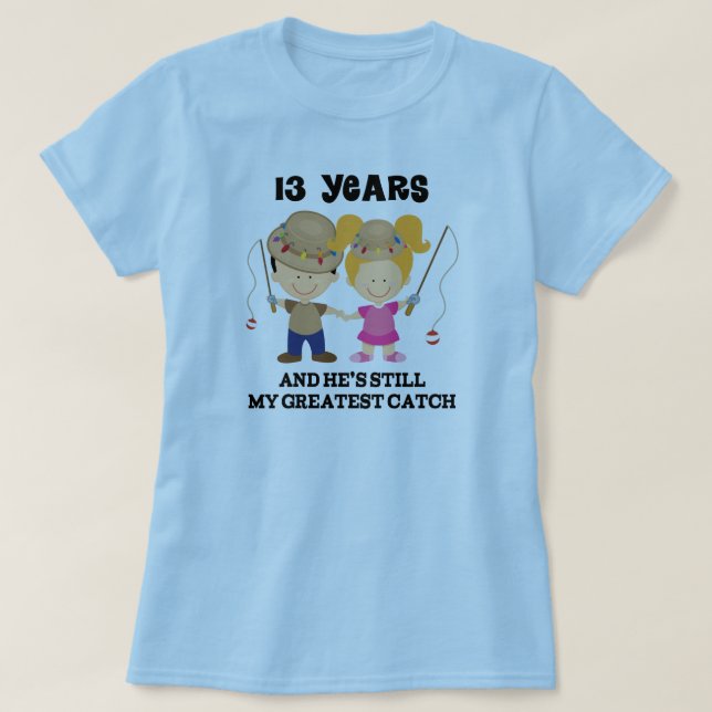 Camiseta Presente de 13 de Aniversário para Ela (Frente do Design)