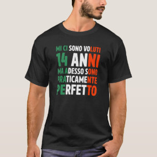 Camiseta presente de 14 anos engraçado masculino aniversári