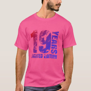 Camiseta Presente de 19 anos de idade retrô presente de ani