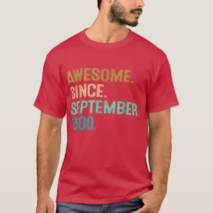 Camiseta Presente de 22º Aniversário 22 Anos Incrível Desde