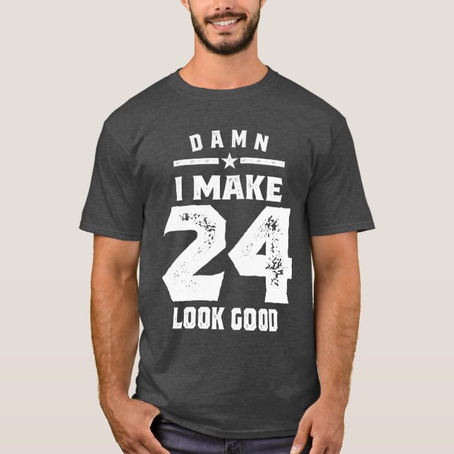 Camiseta Presente de 24 anos | 24.o Aniversário - Oferta de (Frente)