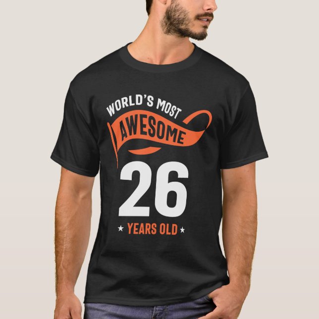 Camiseta Presente De 26 Anos | 26.o Aniversário - Oferta de (Frente)