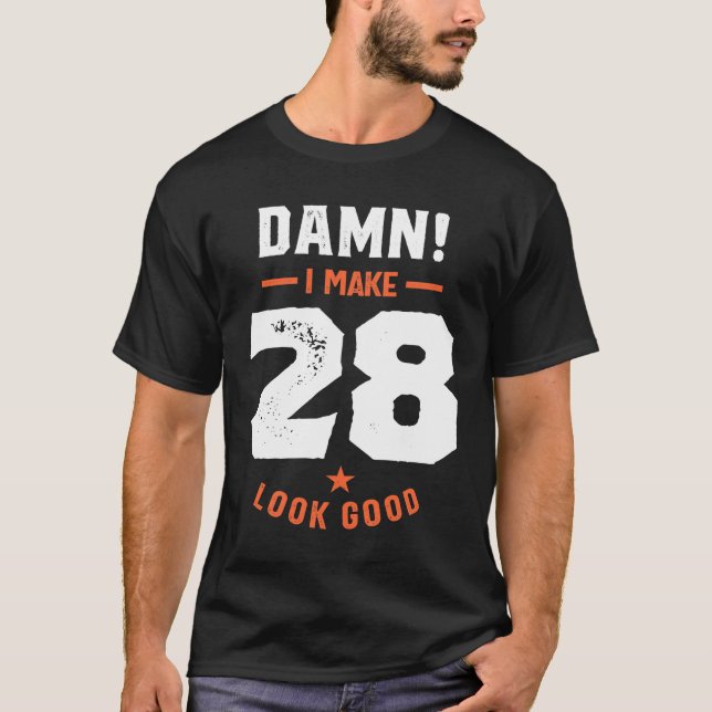Camiseta Presente De 28 Anos | 28.o Aniversário - Oferta de (Frente)