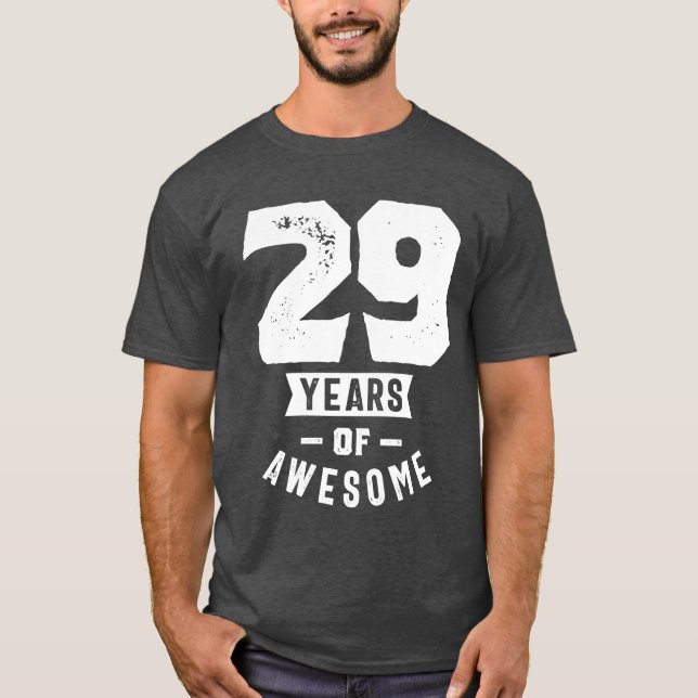 Camiseta Presente de 29 anos | 29.o Aniversário - Oferta de (Frente)