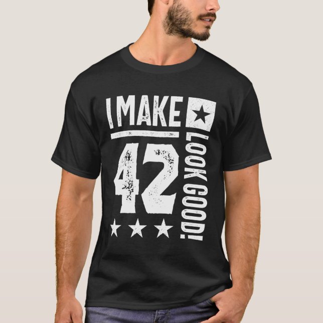 Camiseta Presente de 42 anos | 42.o Aniversário - Ideias pa (Frente)