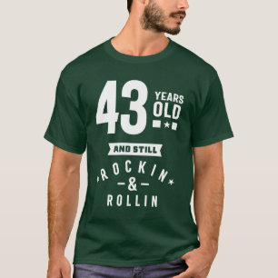 Camiseta Presente de 43 anos   43.o Aniversário - Ideias