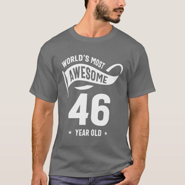 Camiseta Presente de 46 anos | 46.o Aniversário - Oferta de (Frente)
