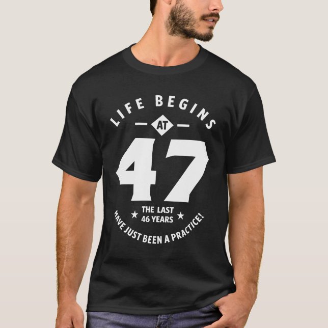 Camiseta Presente De 47 Anos | 47.o Aniversário - Oferta de (Frente)