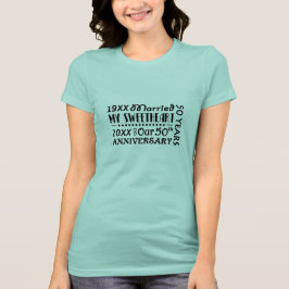Camiseta Presente de 50 anos de casamento moderno