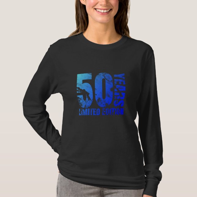 Camiseta Presente de 50 anos para homens de 50 anos para mu (Frente)
