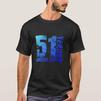 Camiseta Presente de 51 anos para homens de 51 anos para mu