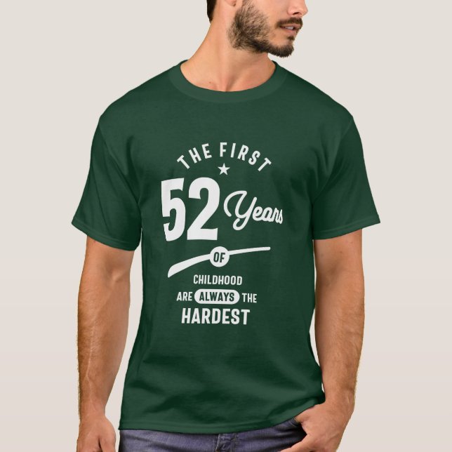 Camiseta Presente De 52 Anos | 52.o Aniversário - Oferta de (Frente)