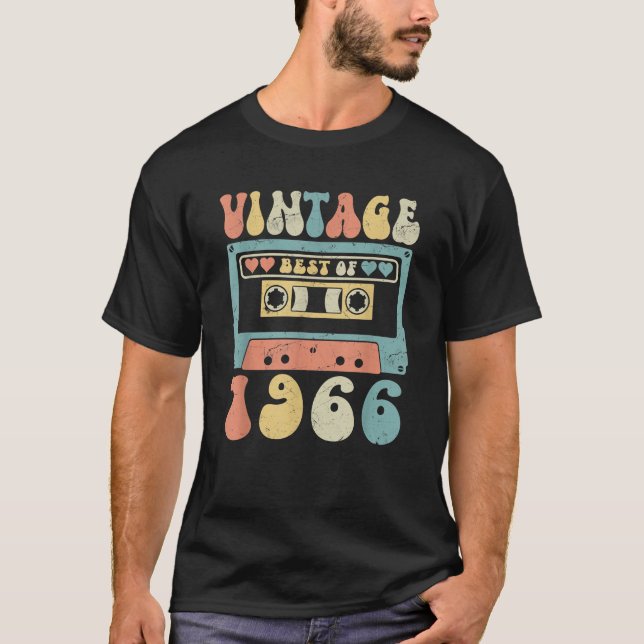 Camiseta Presente de 60º Aniversário Feito em 1966 Presente (Frente)